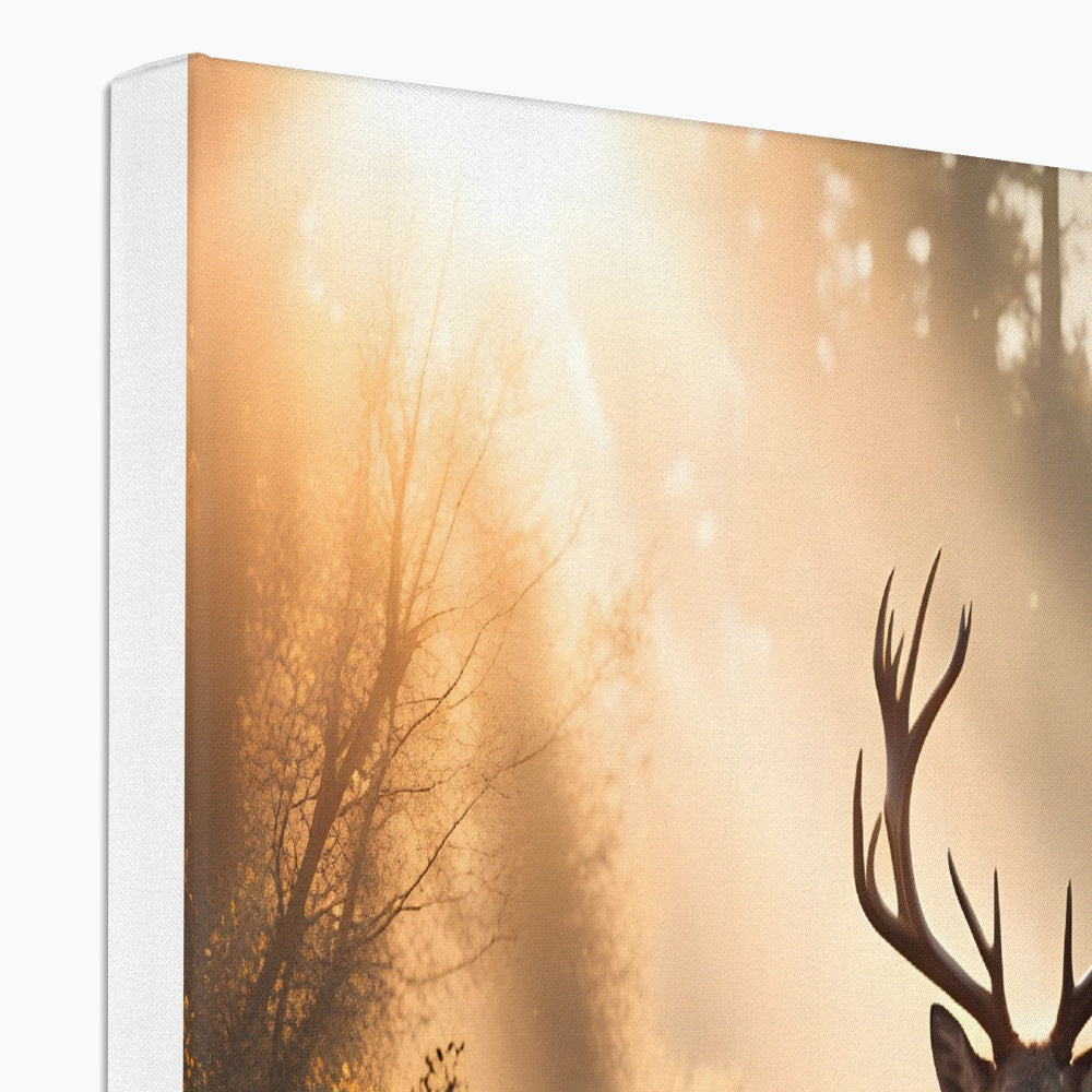 Deer in Sunlight Canvas