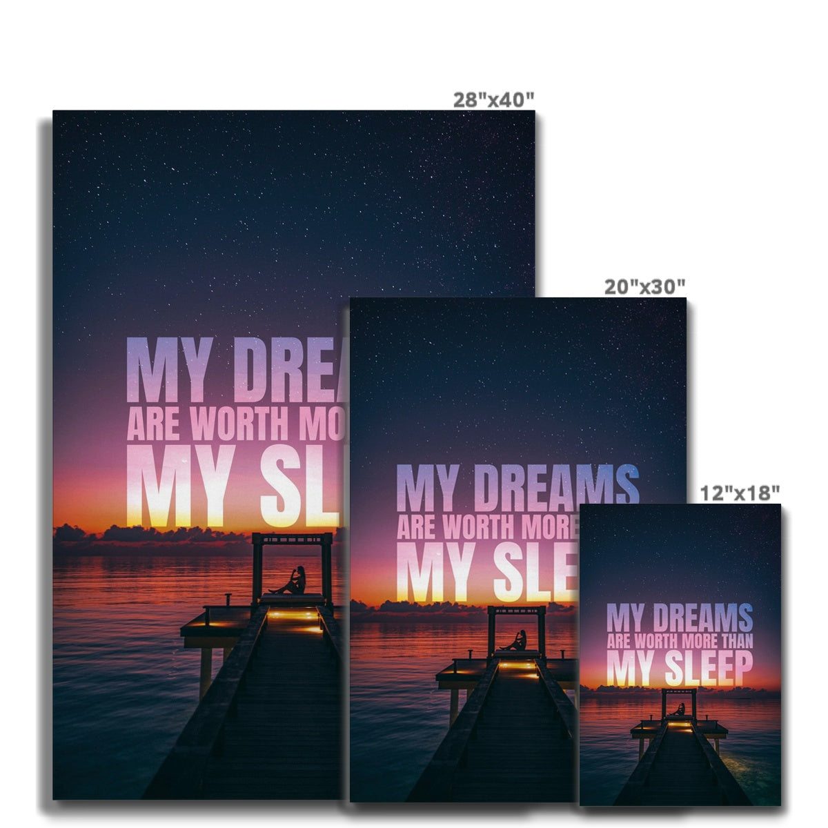 Dreams instead of sleep Canvas